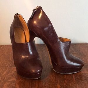Nine West dark brown bootie heels